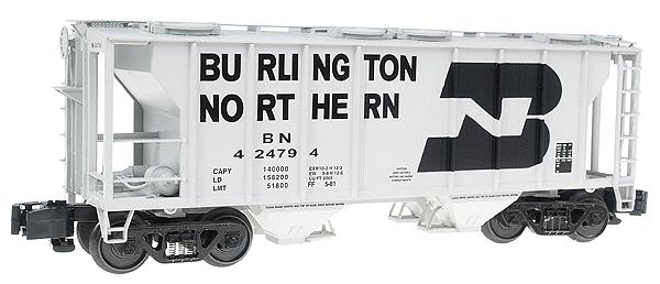 2-Bay PS-2 Hopper -- Burlington Northern #2 (gray)