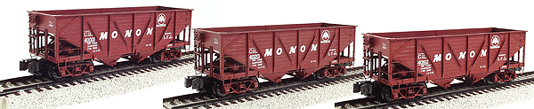 Two-Bay Composite Hopper - 3-Car Set #1 -- Monon