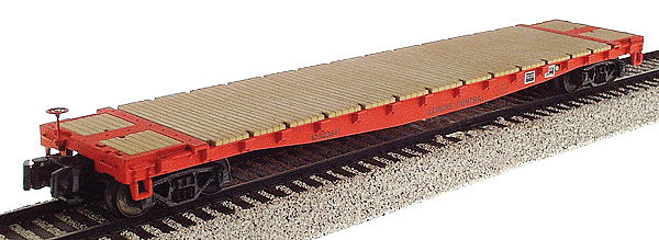 Standard Flatcar -- IC #92641 (orange w/black lettering)
