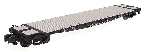 Standard Flatcar -- DRGW (black, white)
