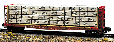 Bulkhead Flatcar w/Load -- Santa Fe #1 w/Boise Cascade Load