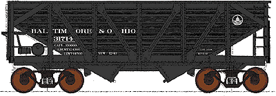 Two-Bay Composite Hopper Single Car #4 -- Baltimore & Ohio
