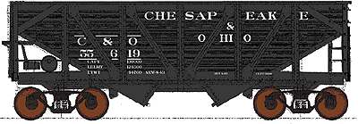 Two-Bay Composite Hopper Single Car #4 -- Chesapeake & Ohio