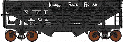 Two-Bay Composite Hopper Single Car #4 -- Nickel Plate
