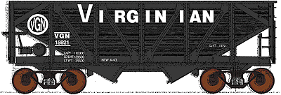 Two-Bay Composite Hopper Single Car #4 -- Virginian