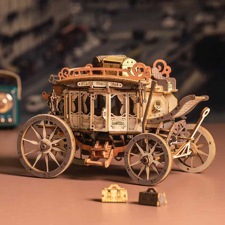 ROKR Stagecoach Mechanical Music Box - Kit -- 3D Puzzle-2