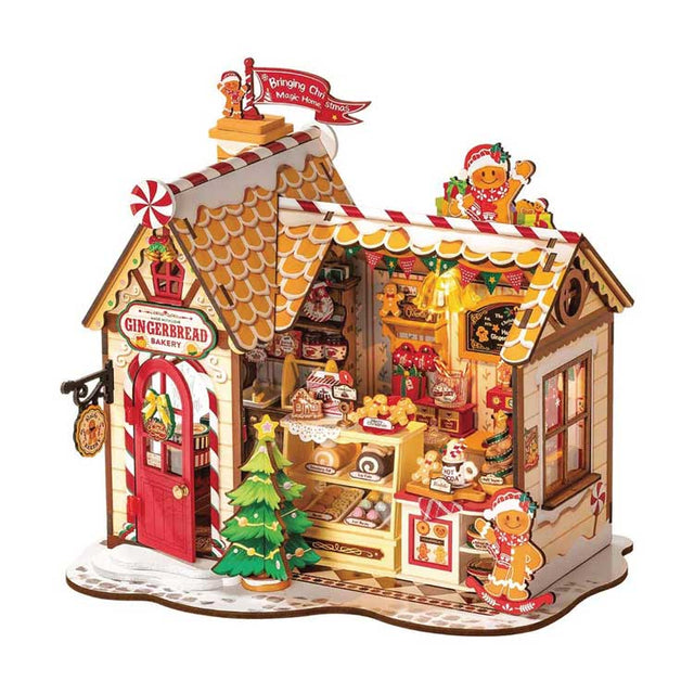 Rolife Gingerbread House DIY Miniature House DG176 - Kit -- 3-D Laser-Cut Wood Puzzle-1