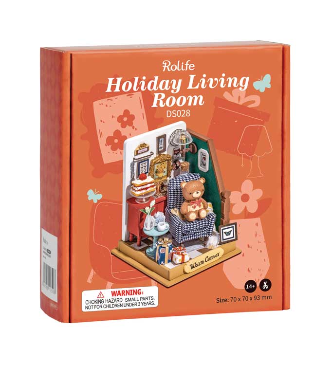 Rolife Holiday Living Room Little Warm Space DS028 -- 3-D Laser-Cut Wood Puzzle-3