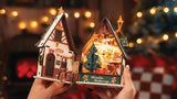 Rolife Twinkling Christmas House DS036 -- 3-D Laser-Cut Wood Puzzle-3
