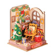 Rolife Christmas Fireplace DS041 -- 3-D Laser-Cut Wood Puzzle-1