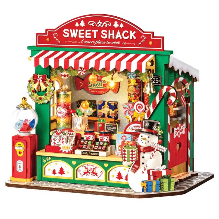 Rolife Christmas Candy Stand DS043 -- 3-D Laser-Cut Wood Puzzle-1