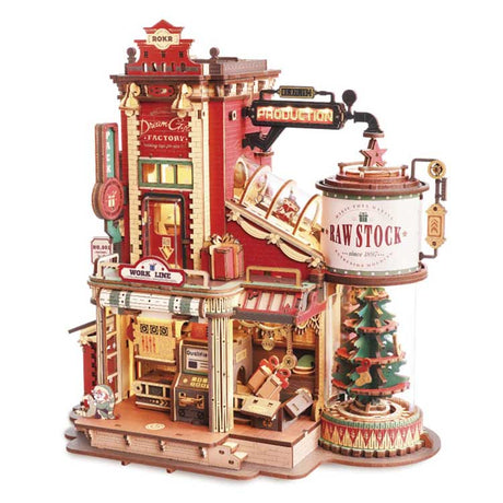 ROKR Christmas Dream Gift Factory Wooden Music Box EAB01 -- 3-D Laser-Cut Wood Puzzle-1
