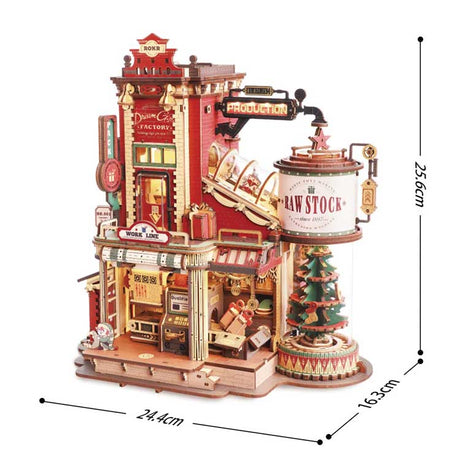 ROKR Christmas Dream Gift Factory Wooden Music Box EAB01 -- 3-D Laser-Cut Wood Puzzle-5