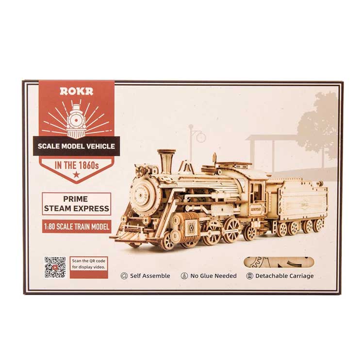 Prime Steam Express Train - Kit -- 3D Wooden Puzzle-6