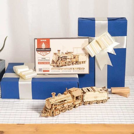 Prime Steam Express Train - Kit -- 3D Wooden Puzzle-7