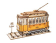 Tramcar (Streetcar) - Laser-Cut Wood Kit -- 3D Wooden Puzzle-1