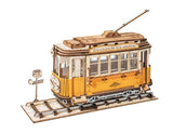 Tramcar (Streetcar) - Laser-Cut Wood Kit -- 3D Wooden Puzzle-1