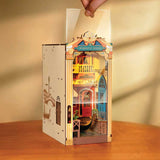 Romantic Venice DIY Book Nook Shelf Insert - Laser-Cut Wood Kit -- 3D Wooden Puzzle-3