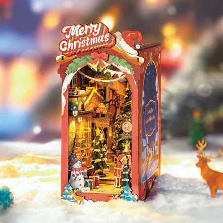 Rolife Christmas Street DIY Book Nook TGC06 -- 3-D Laser-Cut Wood Puzzle-1