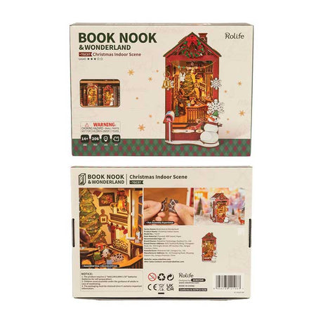 Rolife Christmas Indoor Scene DIY Book Nook TGC07 -- 3-D Laser-Cut Wood Puzzle-4