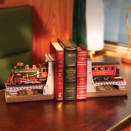 Century Train DIY Book Nook Bookends - Kit -- 3D Puzzle-3