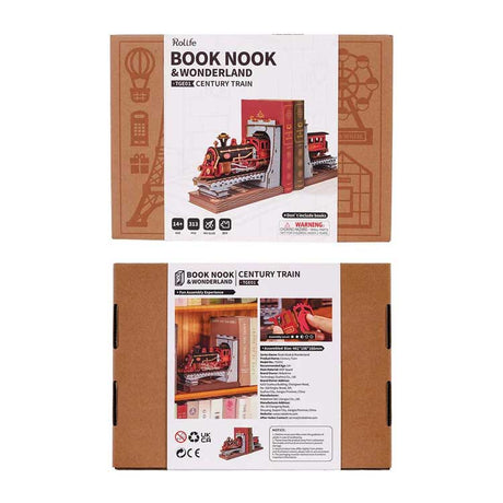 Century Train DIY Book Nook Bookends - Kit -- 3D Puzzle-7