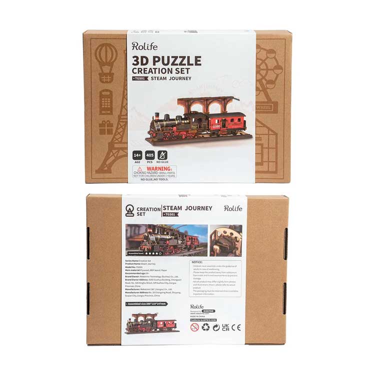 Steam Journey - Kit -- 3D Wooden Puzzle-6