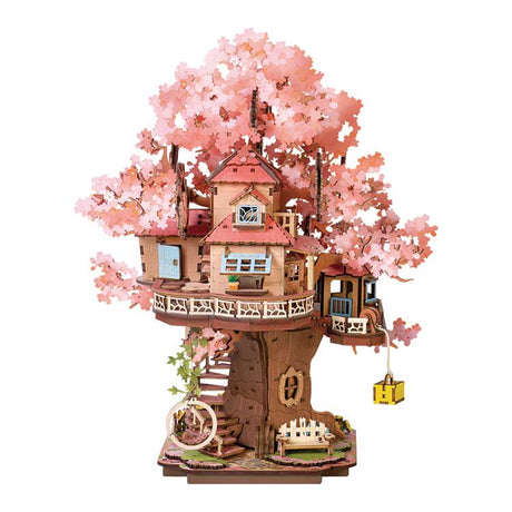 Sakura Tree House -- Laser-Cut Wood Puzzle-1