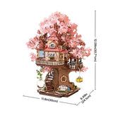 Sakura Tree House -- Laser-Cut Wood Puzzle-3