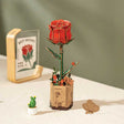 Red Rose - Laser-Cut Wood Kit -- 3D Wooden Puzzle