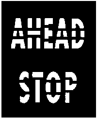Brass Street Stencil -- Stop Ahead