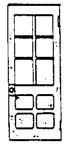 Narrow Doors -- Four Panel, Six Lite