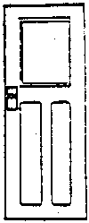 Narrow Doors -- Two Panel, One Lite