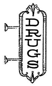 Drug Store Sign (Unpainted Metal Casting pkg(2)