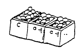 Three Crates Lying Flat -- Filled