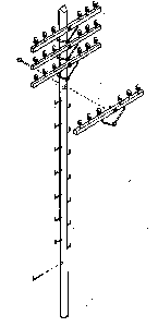 Utility Pole -- Four Arm
