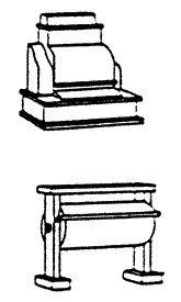 Cash Register & Wrapping Paper Roll (Unpainted Metal Castings)