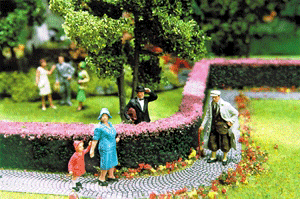 Ornamental Hedges & Shrubbery -- Flowering Hedges (pink, lavender) 2 x 3/4 x 1/2"-1