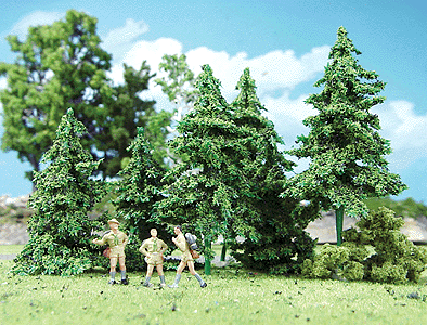 Ready-Made Tree Sets -- Green Spruce  pkg(6)