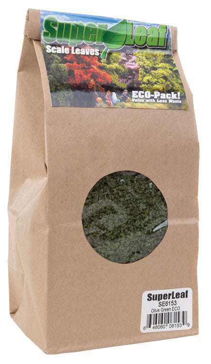 SuperLeaf Scale Model Leaf Flake 24oz ECO-Pak -- Olive Green