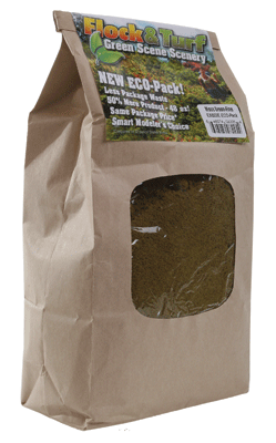 Flock & Turf Ground Cover ECO Pack Bag - 48oz  1.4L -- Fine - Moss Green