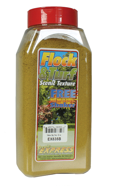Flock & Turf - Scenic Foams & Ground Textures - Brown Tones - 32 Ounces -- Yellow Clay - Fine