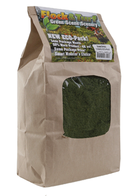 Flock & Turf Ground Cover ECO Pack Bag -- Green Grass Blend 48oz  1.4l