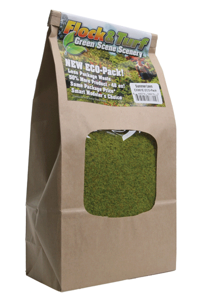Flock & Turf Ground Cover ECO Pack Bag -- Summer Lawn Blend 48oz  1.4l