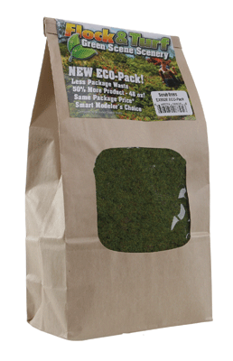 Flock & Turf Ground Cover ECO Pack Bag -- Scrub Grass Blend 48oz  1.4l