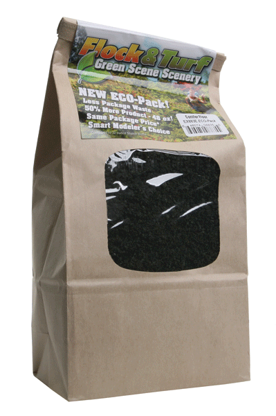 Flock & Turf Ground Cover ECO Pack Bag -- Conifer Floor Blend 48oz  1.4l