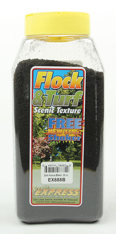 Flock & Turf - Scenic Foams & Ground Textures - Blended Tones - 32 Ounces -- Dark Humus Blend-2