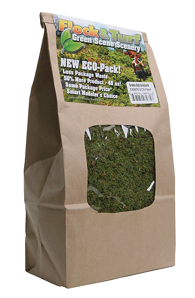 Flock & Turf Ground Cover ECO Pack Bag - 48oz  1.4L -- Adirondack Green Blend