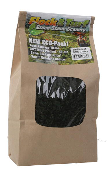 Flock & Turf Ground Cover ECO Pack Bag - 48oz  1.4L -- Adirondack Dark Blend