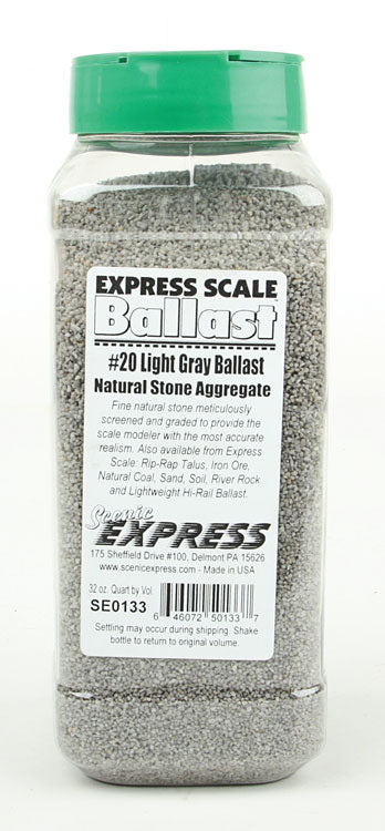 Natural Stone Ballast -- #20 Light Gray (1 Quart)